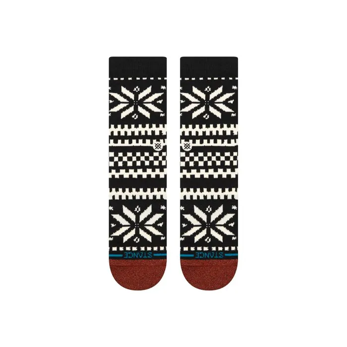 Cotton Crew Socks Flake 8211 Black MenWomen Stance Crew