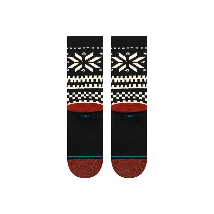 Cotton Crew Socks Flake 8211 Black MenWomen Stance Crew