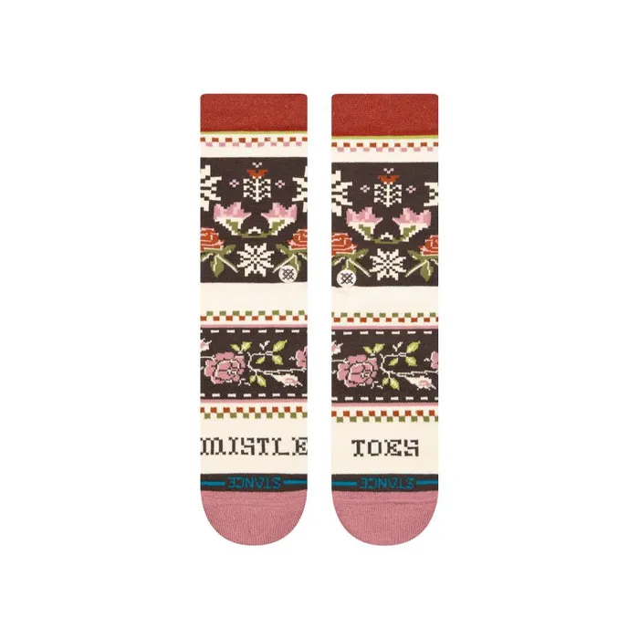 Cotton Crew Socks Mistling Toes 8211 Dustyrose MenWomen Stance Crew