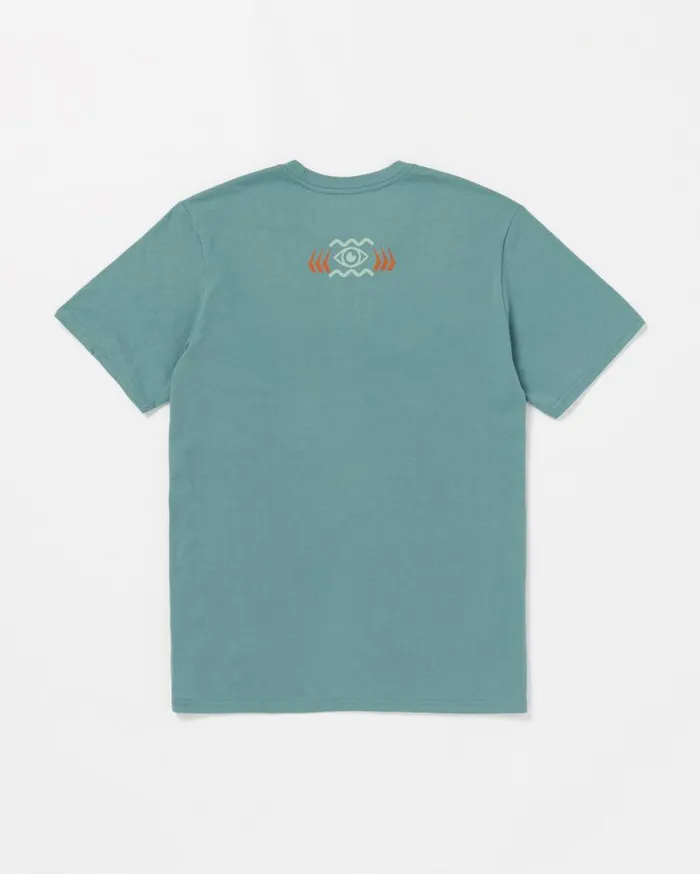 Crevasse Tech Short Sleeve Tee 8211 Service Blue Mens Volcom Tops and Tees