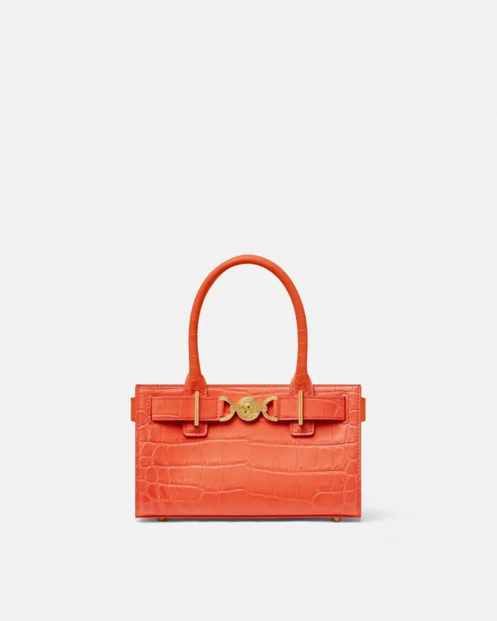 CrocEffect Medusa 03995 Small Tote Bag Coral Women Versace Totes