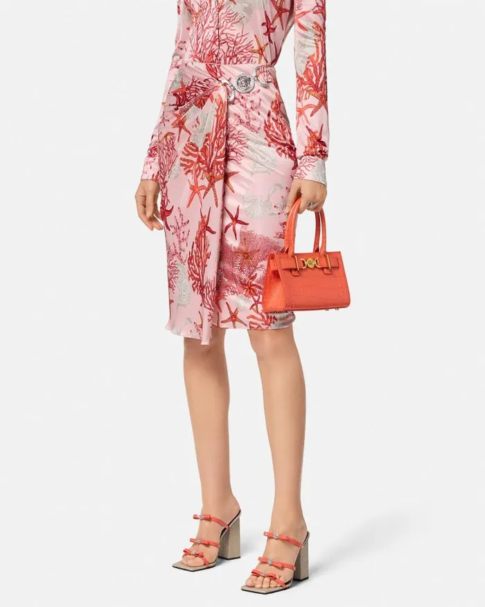 CrocEffect Medusa 03995 Small Tote Bag Coral Women Versace Totes