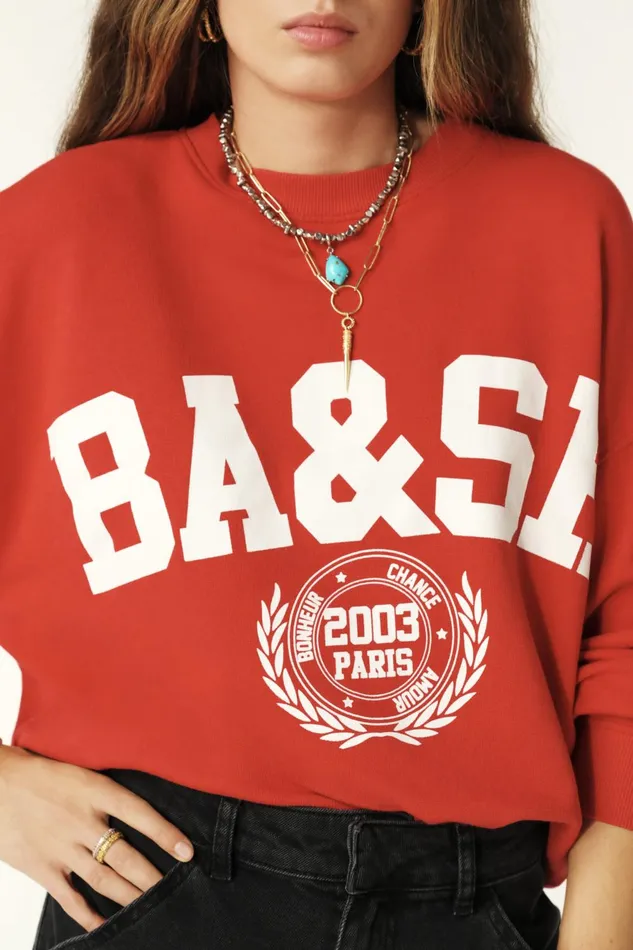 Cropped Sweatshirt Benjamin Blue Women Baandsh Sweaters and Cardigans