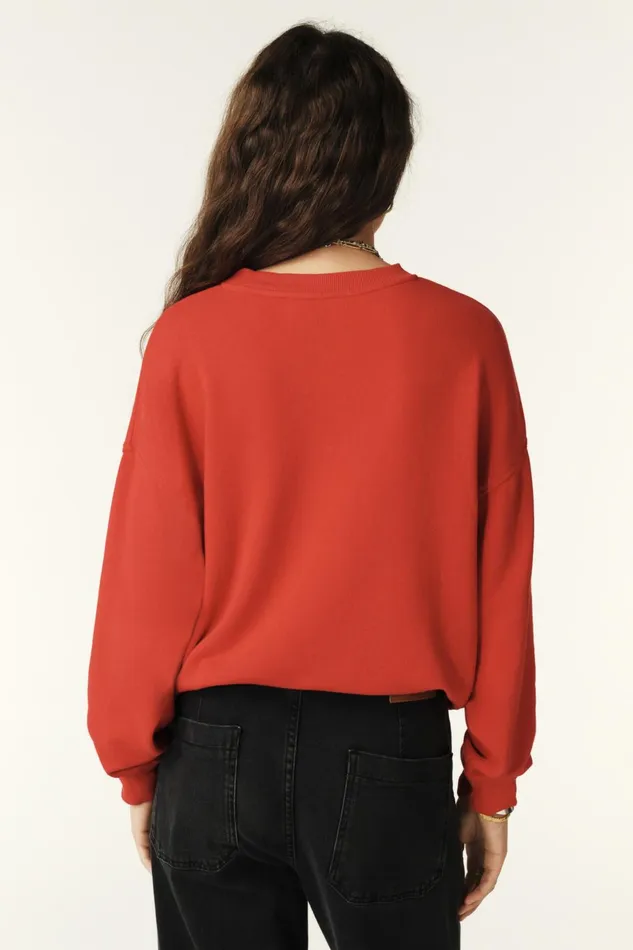Cropped Sweatshirt Benjamin Blue Women Baandsh Sweaters and Cardigans