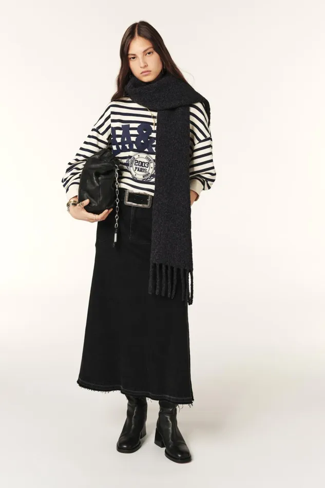 Cropped Sweatshirt Benjamin Blue Women Baandsh Sweaters and Cardigans