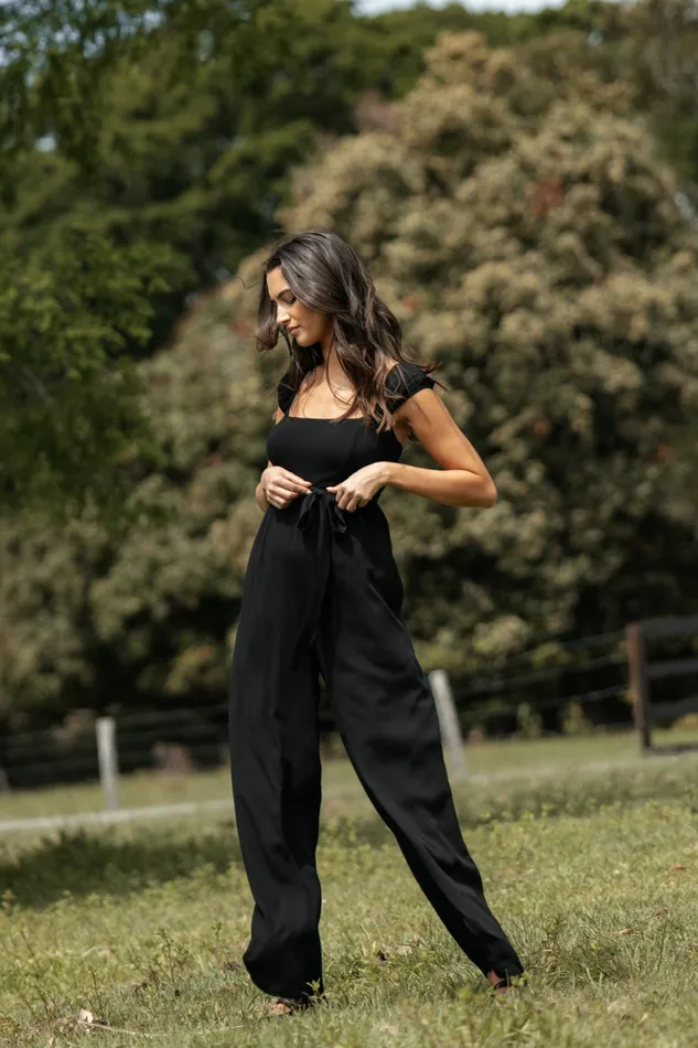 Crosby Jumpsuit Black Jumpsuits and Rompers Petal and Pup Women
