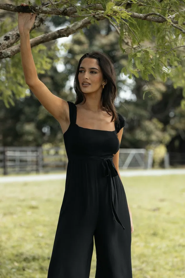 Crosby Jumpsuit Black Jumpsuits and Rompers Petal and Pup Women