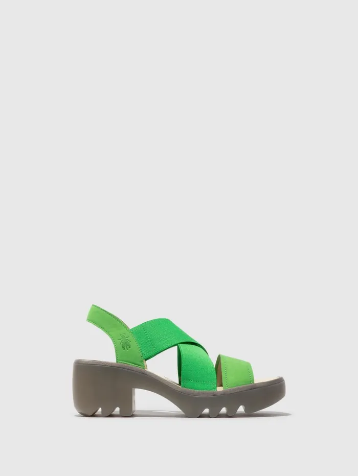 Crossover Sandals TAJI502FLY GREEN Women Fly London Sandals