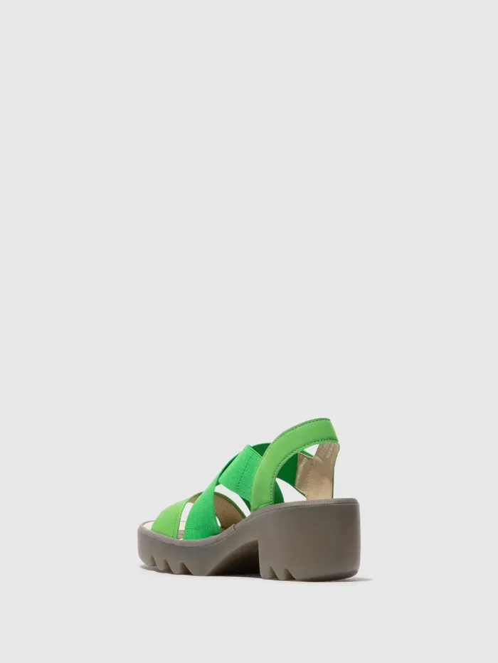 Crossover Sandals TAJI502FLY GREEN Women Fly London Sandals