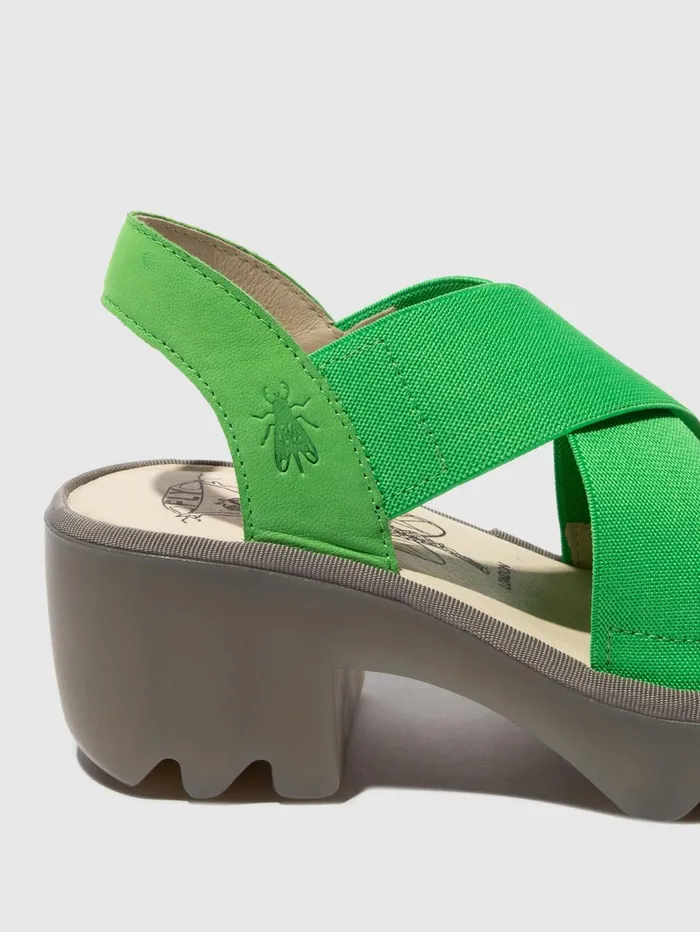 Crossover Sandals TAJI502FLY GREEN Women Fly London Sandals