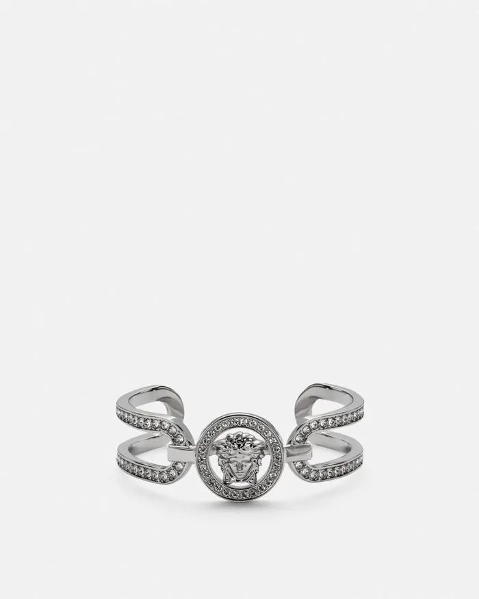Crystal Medusa 03995 Cuff Bracelet Silver Women Versace Bracelets