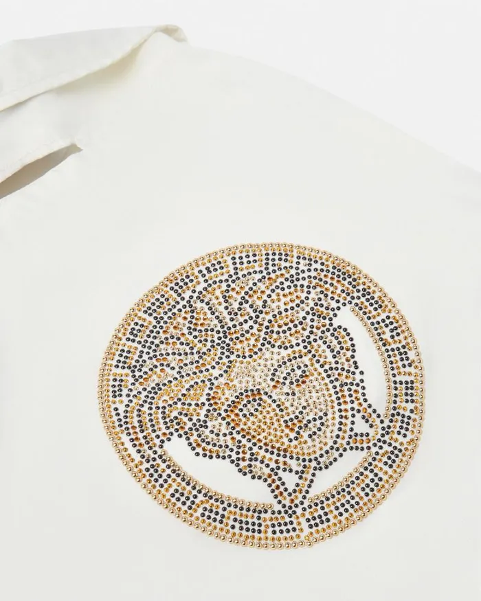 Crystal Medusa Small Pet Raincoat White Home and Lifestyle Versace Pet Accessories