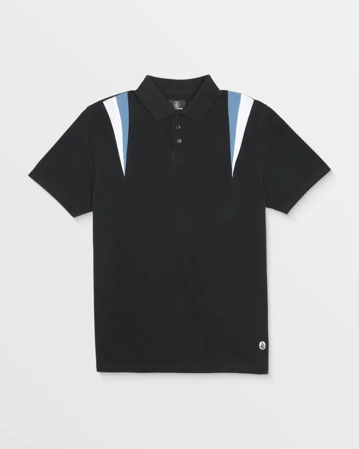 Dagger Polo Short Sleeve Shirt 8211 Black Mens Volcom Shirts and Flannels