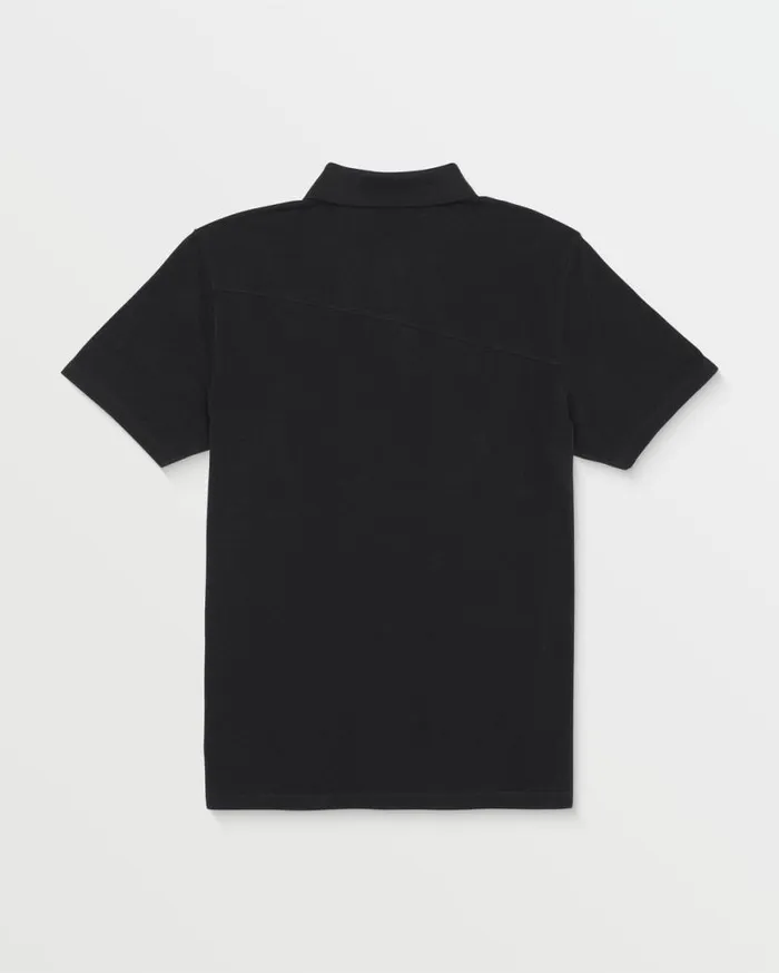 Dagger Polo Short Sleeve Shirt 8211 Black Mens Volcom Shirts and Flannels