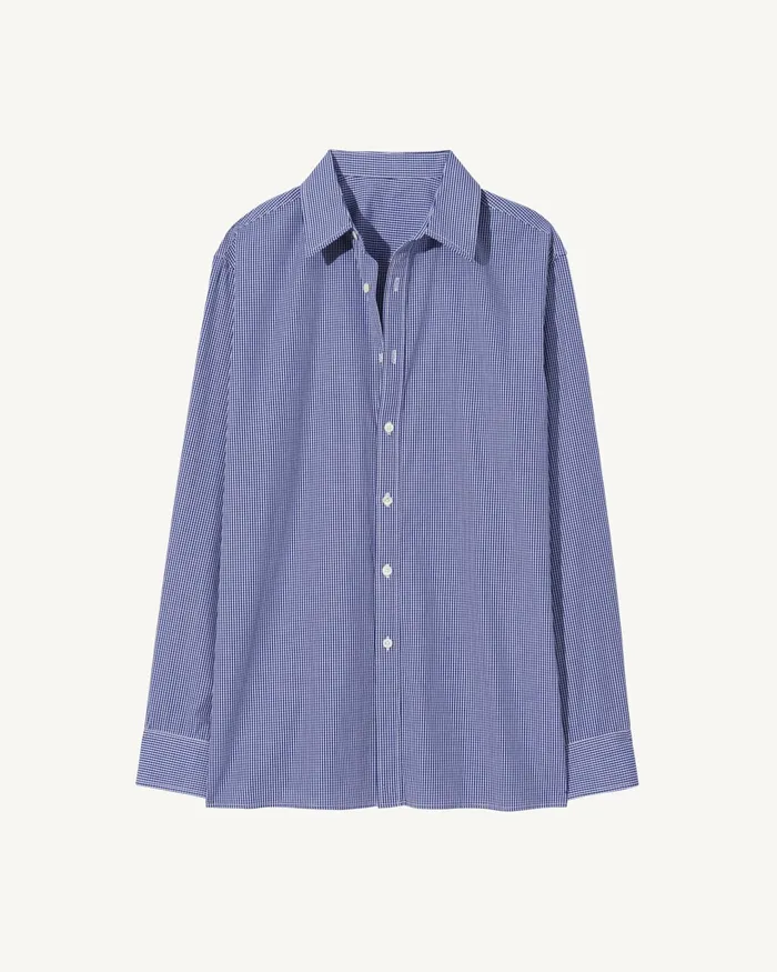 DECLAN SHIRT Navy Vichy Check Men Nili Lotan Shirts