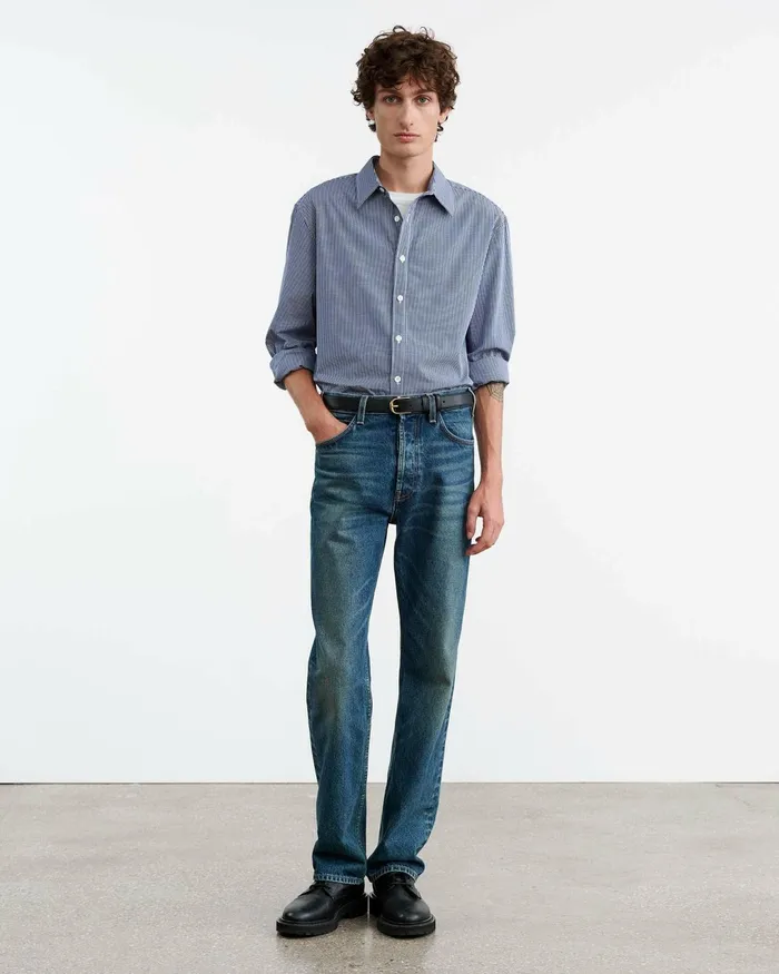 DECLAN SHIRT Navy Vichy Check Men Nili Lotan Shirts