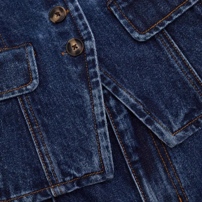 Denim Bandeau Jumpsuit Women Self Portrait Dresses