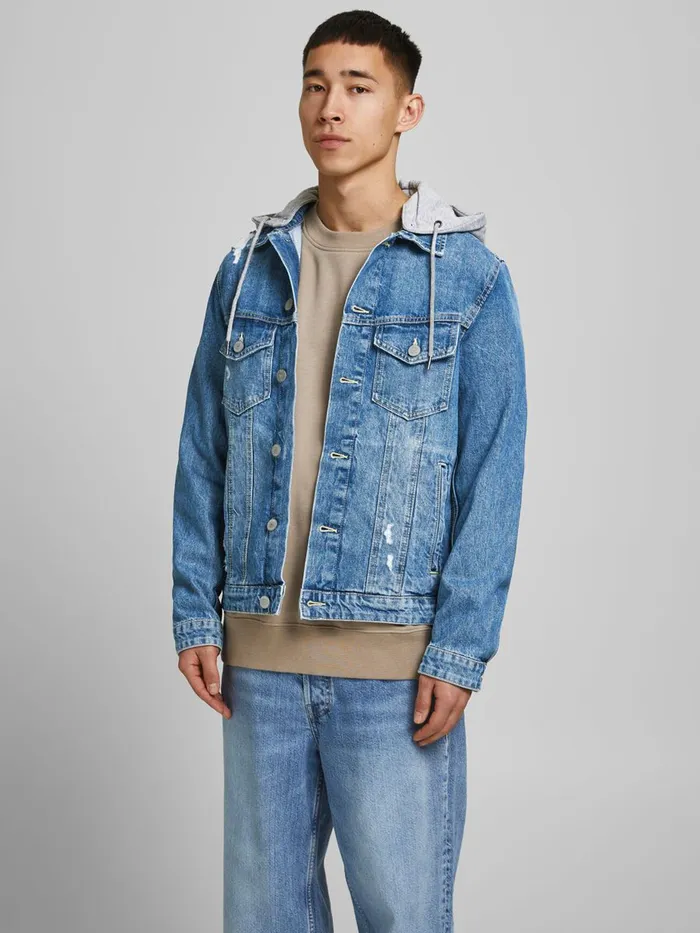 Denim Jackets JACK and JONES Mens ALVIN AKM 251 DENIM JACKET Blue Blue Denim