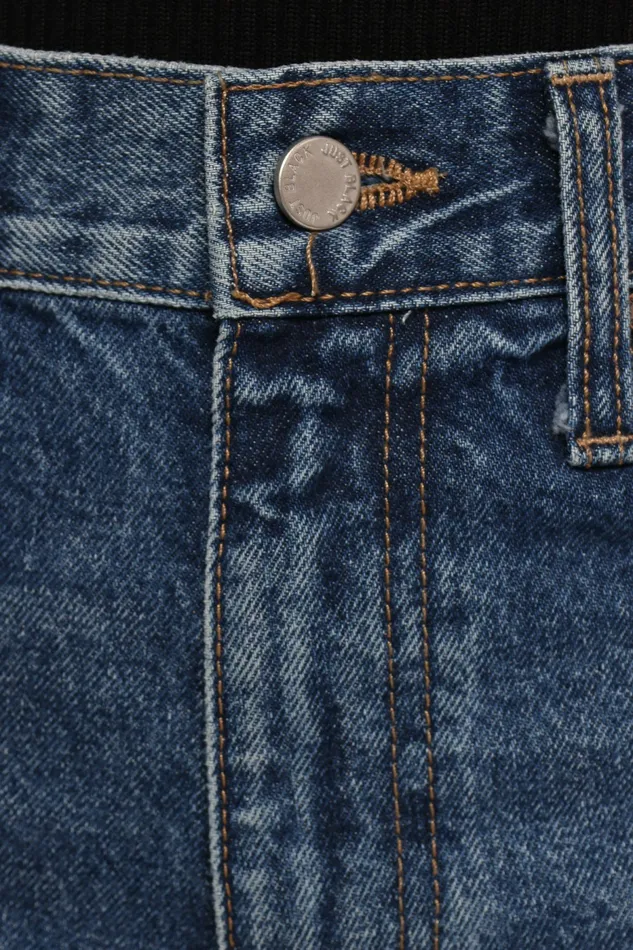 Denim Just Black Relaxed 90S Straight Jean Dark Denim Petal and Pup Women