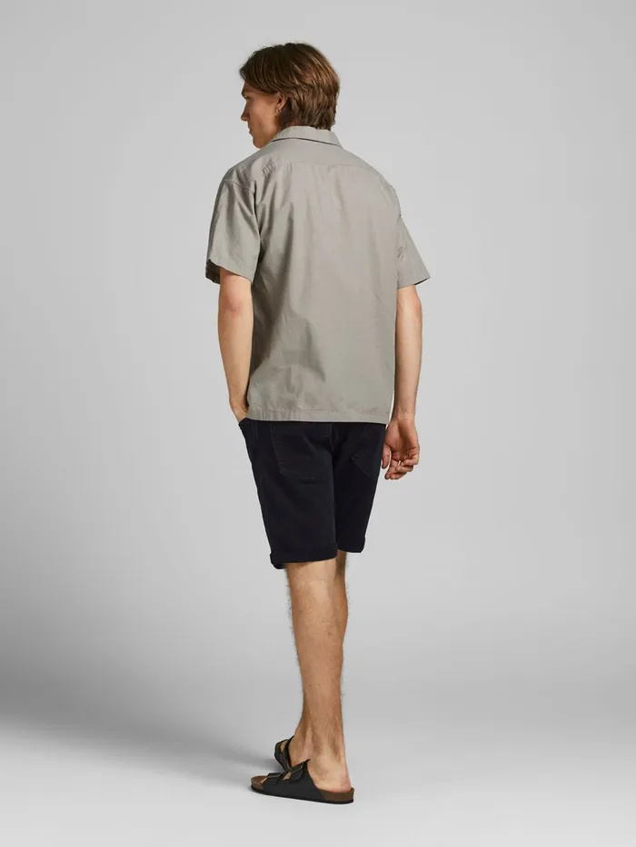 Denim Shorts JACK and JONES Mens RICK FELIX AM 066 DENIM SHORTS Black Black Denim Casaul