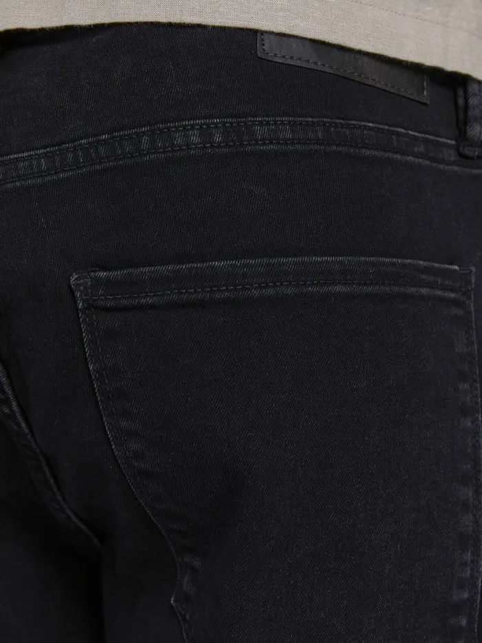 Denim Shorts JACK and JONES Mens RICK FELIX AM 066 DENIM SHORTS Black Black Denim Casaul
