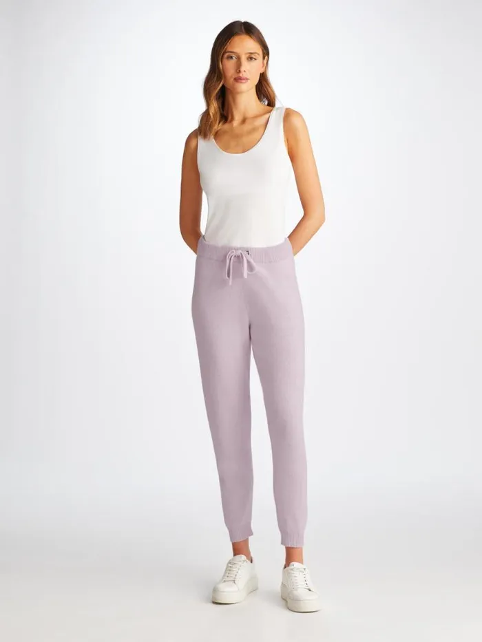 Derek Rose Cashmere Pants Women Track Pants Daphne Cashmere Lilac