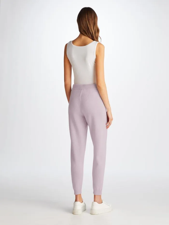 Derek Rose Cashmere Pants Women Track Pants Daphne Cashmere Lilac