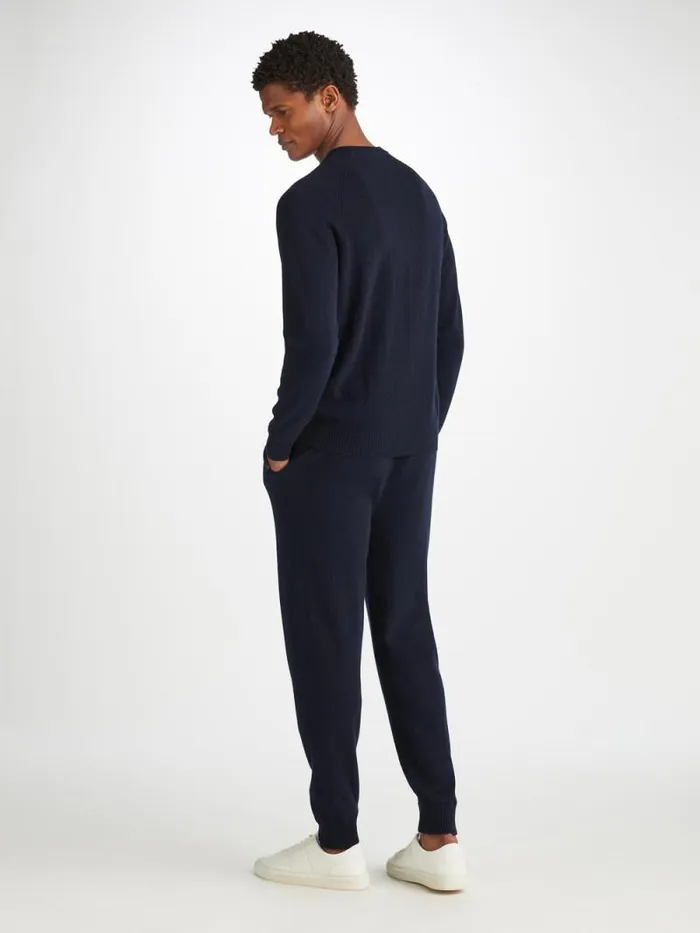 Derek Rose Cashmere Sweaters Men Sweater Finley Cashmere Navy