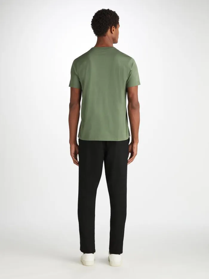 Derek Rose Casual Pants Men Trousers Harris Lyocell Cotton Black