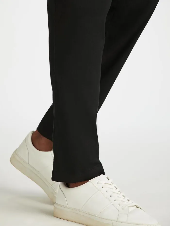 Derek Rose Casual Pants Men Trousers Harris Lyocell Cotton Black