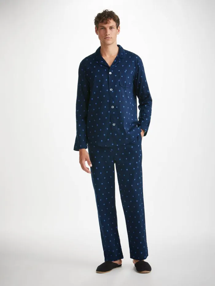 Derek Rose Cotton Pajamas Men Modern Fit Pajamas Nelson 98 Cotton Batiste Navy Derek Rose Cotton Pajamas Men Modern Fit Pajamas Nelson 98 Cotton Batiste Navy