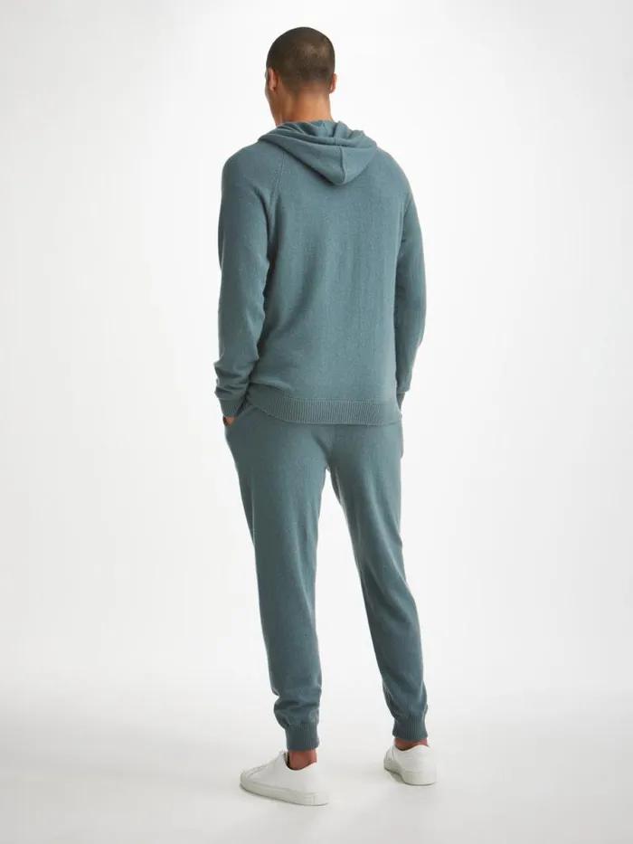 Derek Rose Hooded Tops Men Hoodie Finley Cashmere Teal