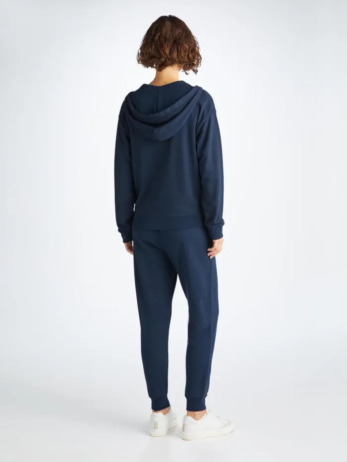 Derek Rose Hooded Tops Women Hoodie Quinn Cotton Modal Navy