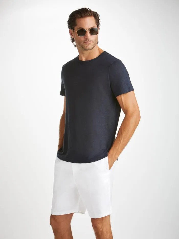 Derek Rose Linen Shorts Men Shorts Sydney Linen White
