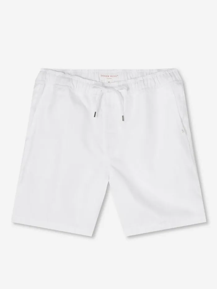 Derek Rose Linen Shorts Men Shorts Sydney Linen White