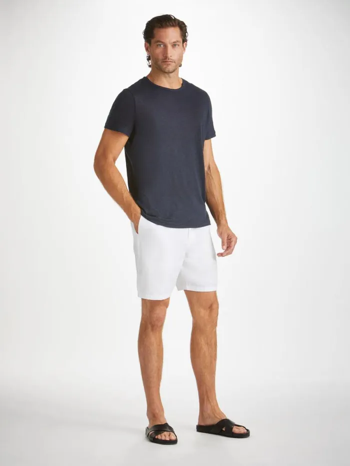 Derek Rose Linen Shorts Men Shorts Sydney Linen White
