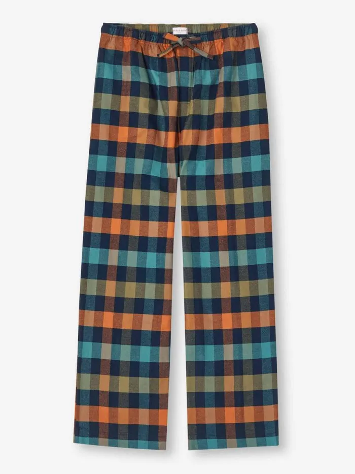 Derek Rose Lounge Pants Men Lounge Pants Kelburn 40 Brushed Cotton Multi