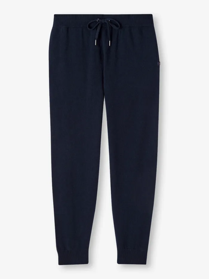 Derek Rose Lounge Pants Men Track Pants Finley Cashmere Navy