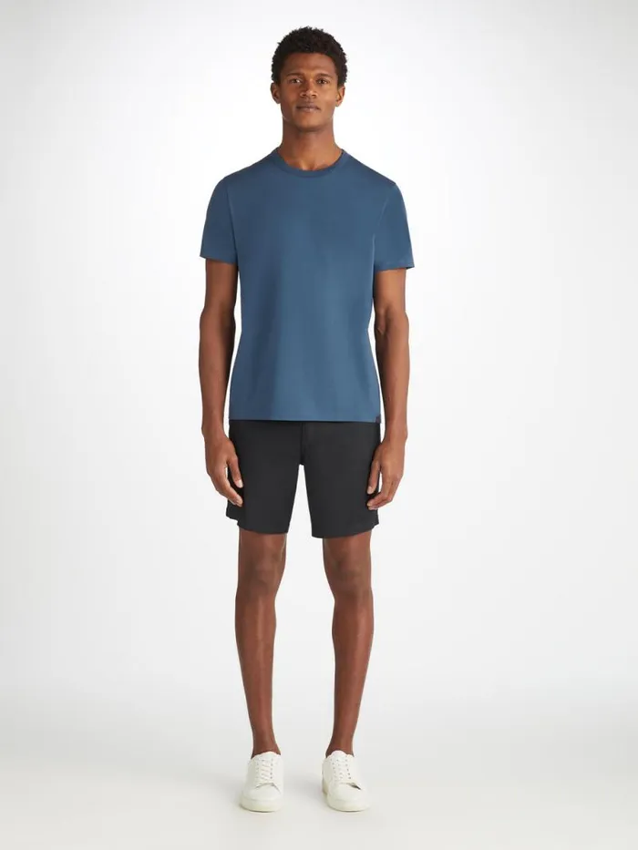 Derek Rose Short Sleeve TShirts Men TShirt Barny Pima Cotton Denim