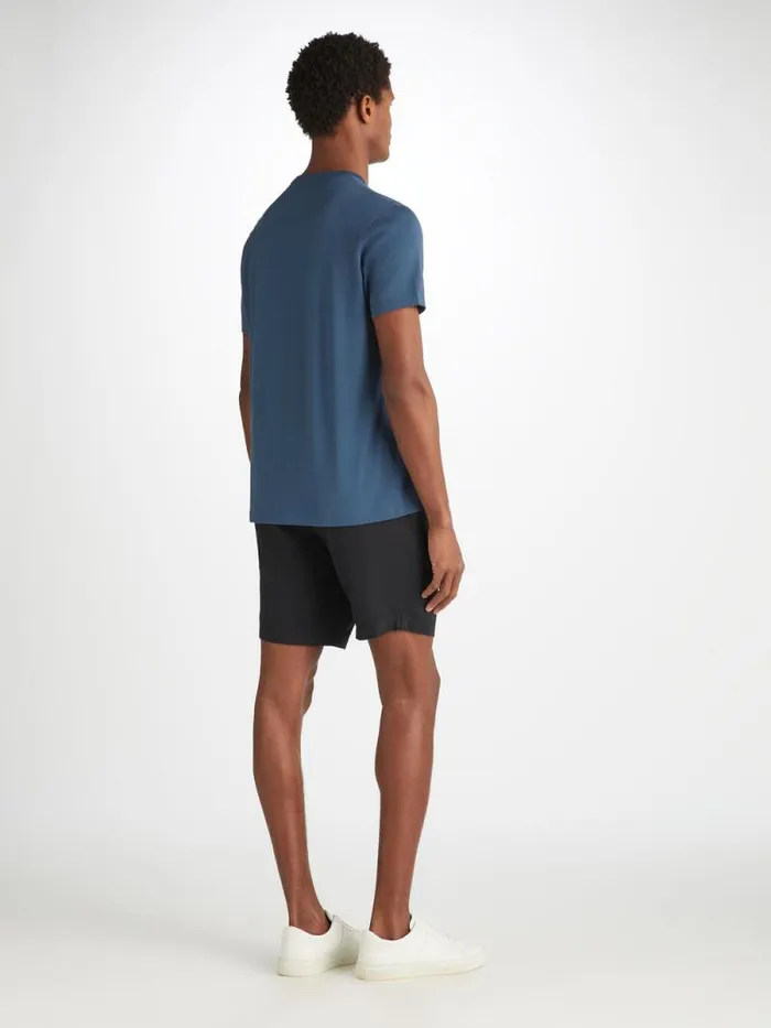 Derek Rose Short Sleeve TShirts Men TShirt Barny Pima Cotton Denim