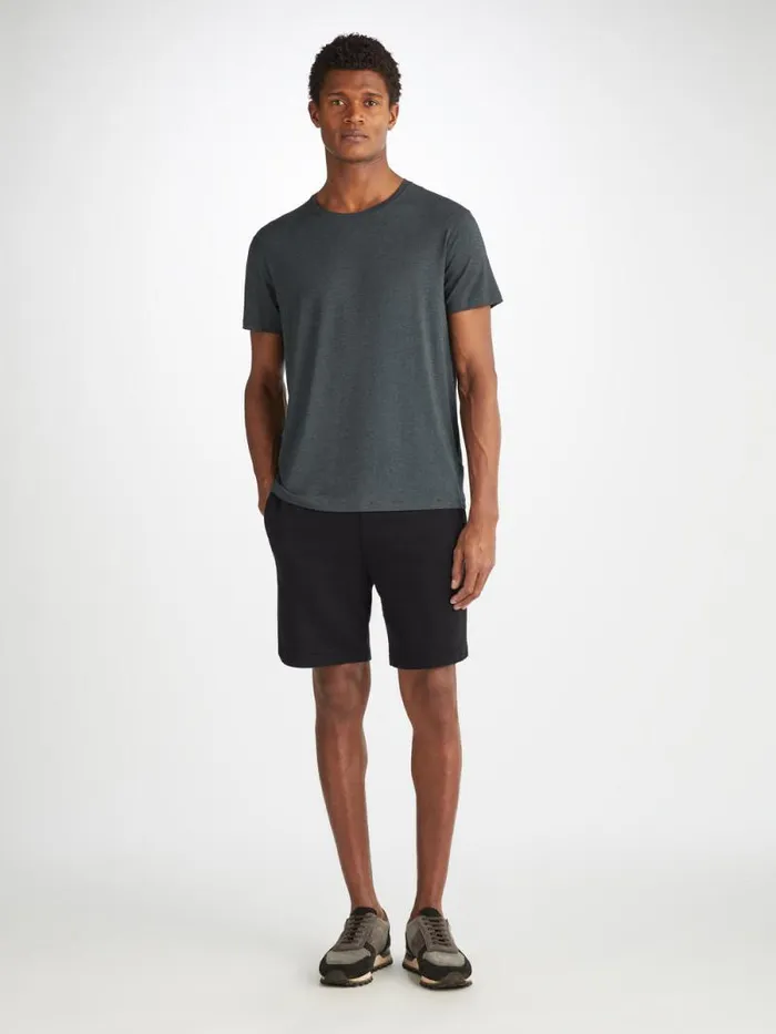 Derek Rose Sweat Shorts Men Sweat Shorts Quinn Cotton Modal Black