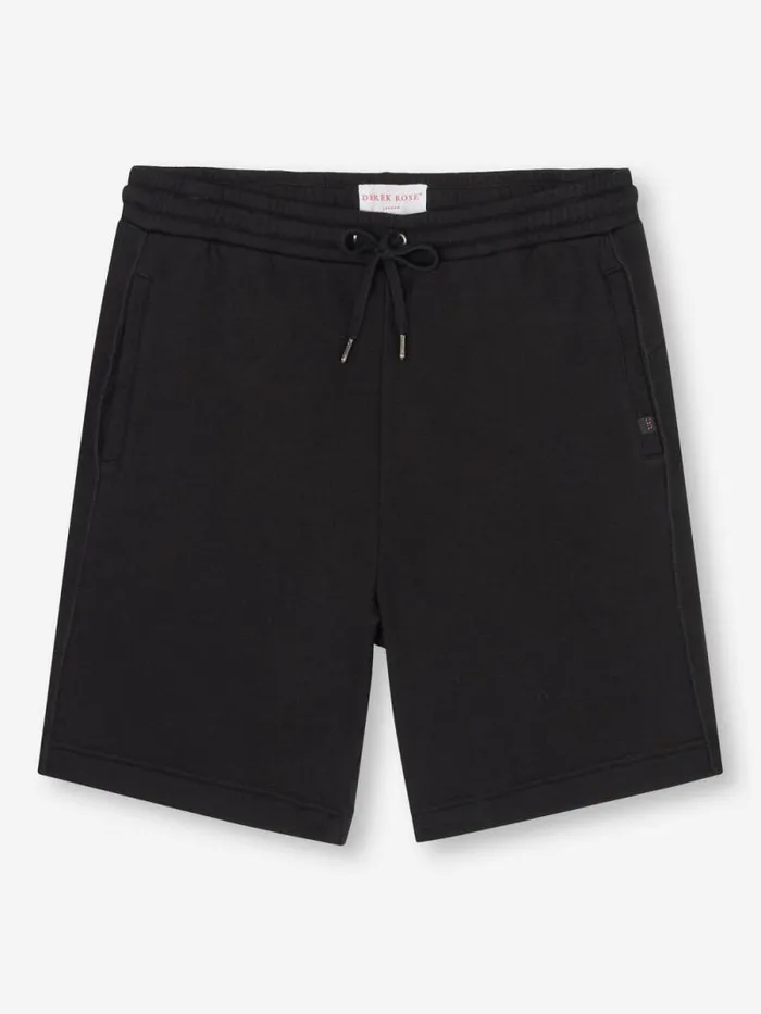 Derek Rose Sweat Shorts Men Sweat Shorts Quinn Cotton Modal Black