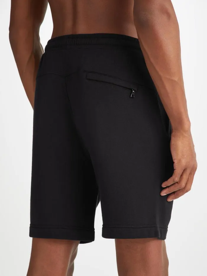 Derek Rose Sweat Shorts Men Sweat Shorts Quinn Cotton Modal Black