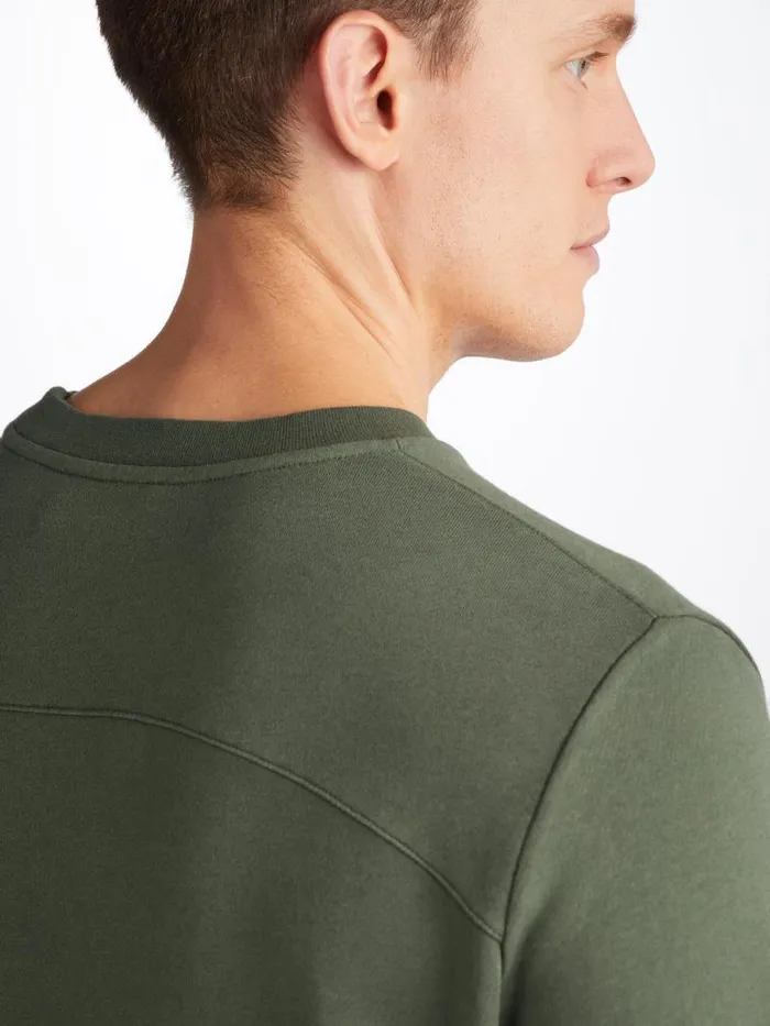 Derek Rose Sweatshirts Men Sweatshirt Quinn Cotton Modal Soft Green