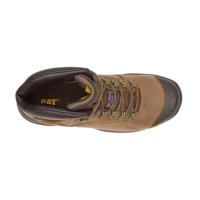 Diagnostic Hi Waterproof Thinsulate Steel Toe Work Boot Dark Beige Men Cat Footwear Boots