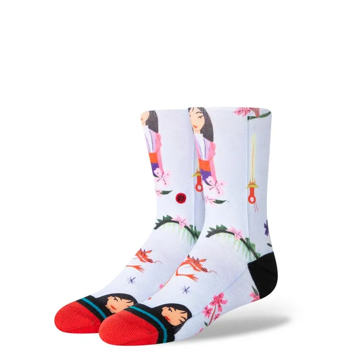 Disney 100 Este Preda X Stance Poly Crew Socks Mulan By Estee Kids 8211 Red Kids Stance Kids