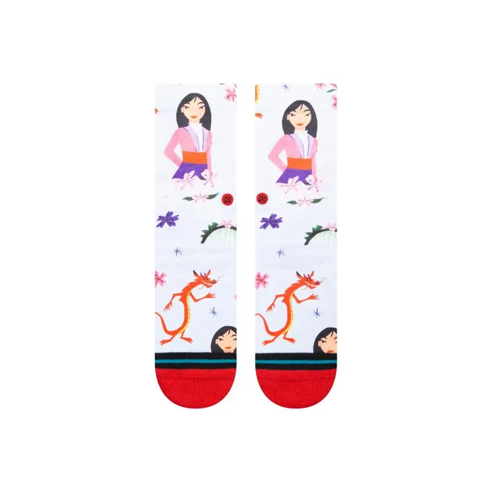 Disney 100 Este Preda X Stance Poly Crew Socks Mulan By Estee Kids 8211 Red Kids Stance Kids