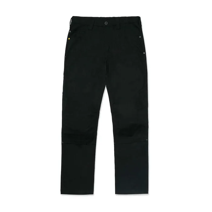 Double Front Stretch Canvas Straight Fit Utility Pant Black Men Cat Footwear Pants