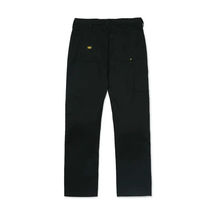 Double Front Stretch Canvas Straight Fit Utility Pant Black Men Cat Footwear Pants