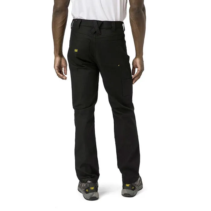 Double Front Stretch Canvas Straight Fit Utility Pant Black Men Cat Footwear Pants